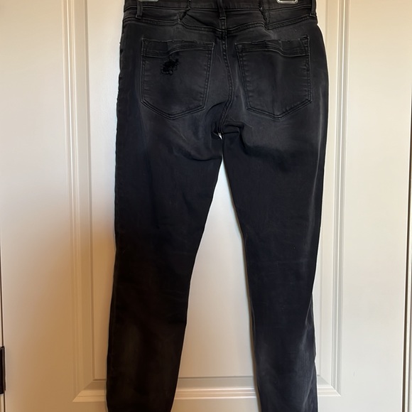 Express, cool lace up front detail, stretch distress jeans size 4 - Picture 2 of 2